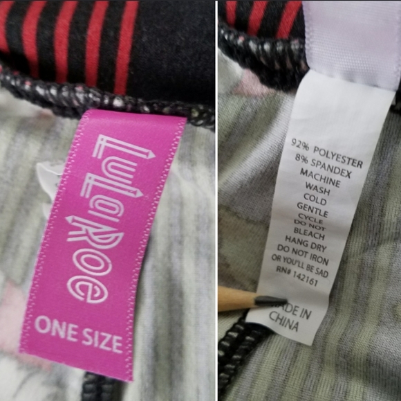 Leggings De Noël LuLaRoe - Motif Père Noël Rayures Vertes - Taille Unique - Neuf Avec Étiquettes